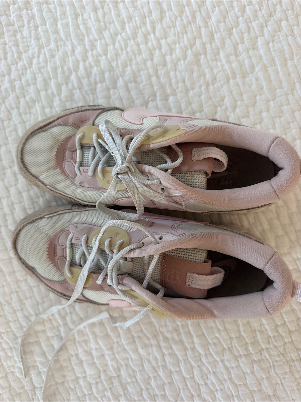 Nike Air Max Women’s Pink and Cream Mesh 
 Sneakers